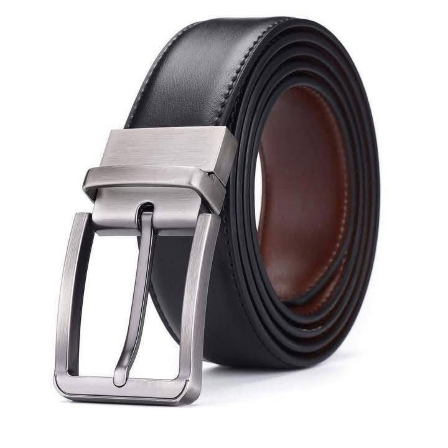 2-in-1 Reversible Leather Belt – 100% Genuine Leather