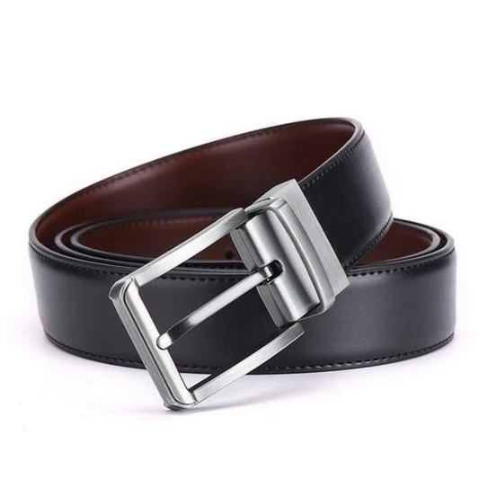 2-in-1 Reversible Leather Belt – 100% Genuine Leather